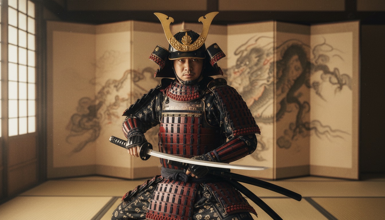 戦国フォトスタジオSAMURAIで甲冑撮影を楽しむイメージ